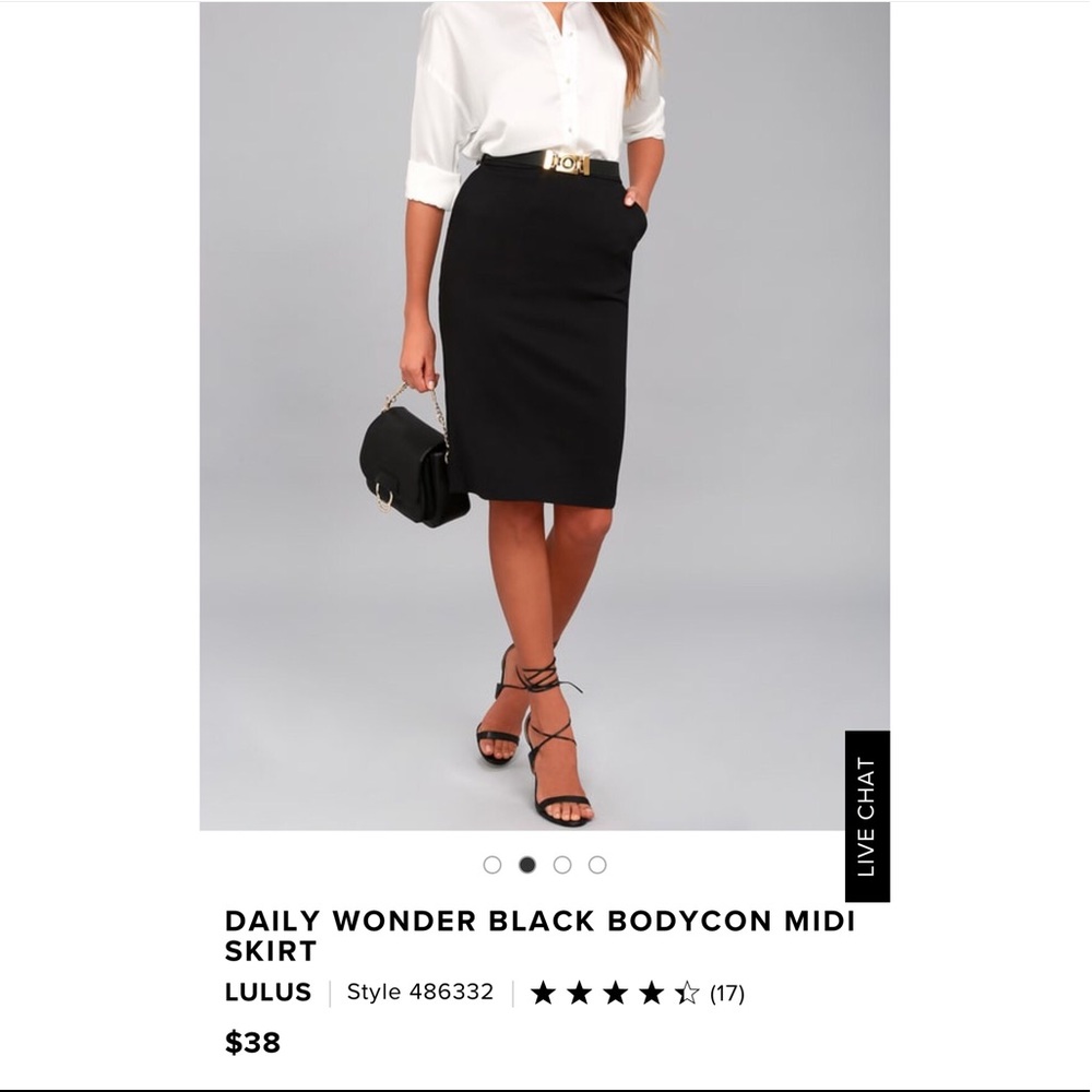 Black Lulu’s pencil skirt, great condition!